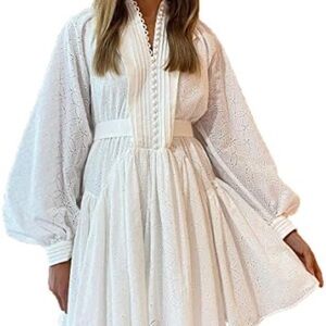 Elegant White Lace Dress